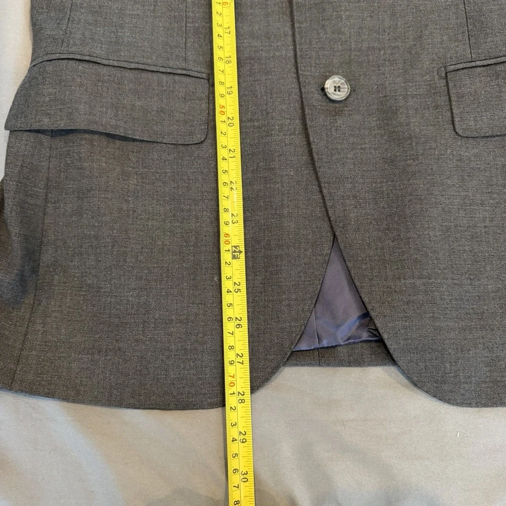 Suitsupply Lazio Int. Single Breasted Vitale Barberis Wool Blazer, Drk Gray, 38S